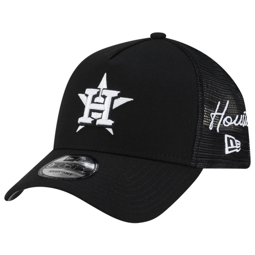 New Era Womens Houston Astros Astros 940af Script Trucker Cap In Black
