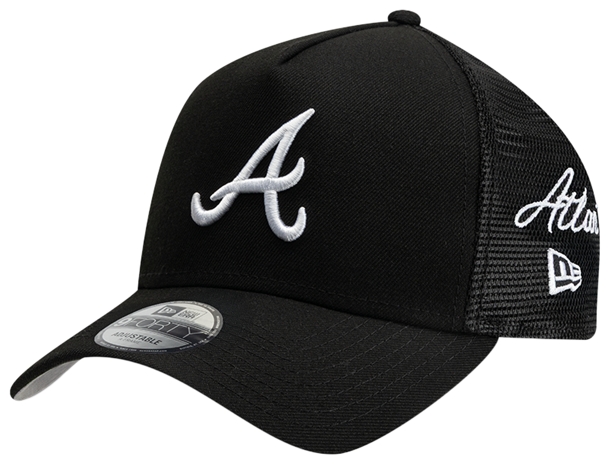 New Era Braves 940AF Script Trucker Cap - Adult