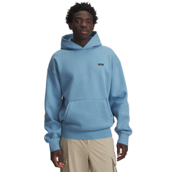 Men's - Under Armour Icon Heavy Rib Hoodie - Blue Smoke/White