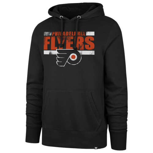 47 Brand Mens Philadelphia Flyers Flyers Black Line Headline Hoodie - - Jet Black Size XXL