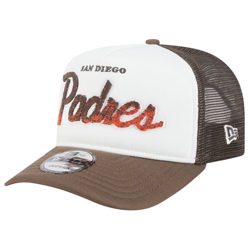 New Era Padres F1 9FIFTY A-Frame Cap - New Era Chalk White/Brown