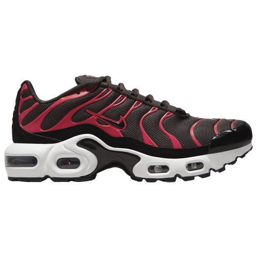 Nike Air Max Plus Big Kids' Shoes In Grey/black/red
