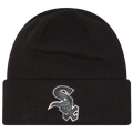 New Era White Sox Knit Chrome Cap - New Era White/Black