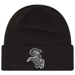 Men's - New Era White Sox Knit Chrome Cap - White/Black