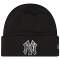 New Era Yankees Knit Chrome Cap - New Era White/Black