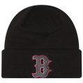 New Era Red Sox Knit Chrome Cap - New Era Black/Red