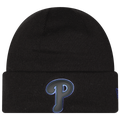 New Era Phillies Knit Chrome Cap - New Era Blue/Black