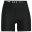 Under Armour Heatgear Armour 5" Middy Shorts - Women's Black/Black/Metallic Silver