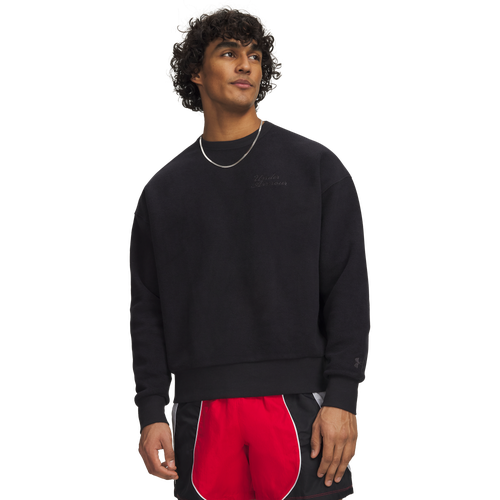 MENS - Under Armour Icon Rev Terry Crew - Black