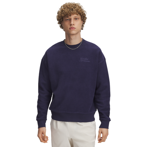 MENS - Under Armour Icon Rev Terry Crew - Washed Navy