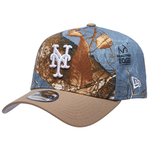 New Era Womens New York Mets Mets 940 A-Frame RealTree Cap - Adult - Realtree Camo / Tan