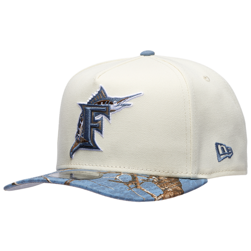 MENS - New Era Marlins 950AF RealTree Blue Cap - Chrome/Realtree Camo