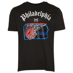 Men's - New Era 76ers Short Sleeve T-Shirt - Black