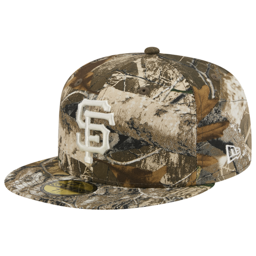 New Era Mens Braves 59FIFTY Cap - Olive