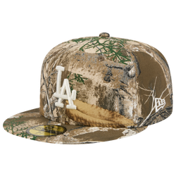 Men's - New Era Dodgers 59FIFTY Cap - Real Tree Print/White