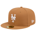New Era Mets 59FIFTY Cap - New Era Bronze/White