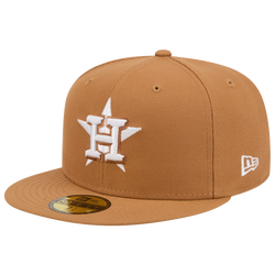 Men's - New Era Astros 59FIFTY Cap - Bronze/White