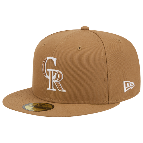 New Era Mens Braves 59FIFTY Cap - Beige