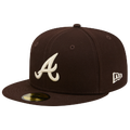 New Era Braves 59FIFTY Cap - New Era White/Brown