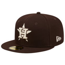 Men's - New Era Astros 59FIFTY Cap - Brown/White