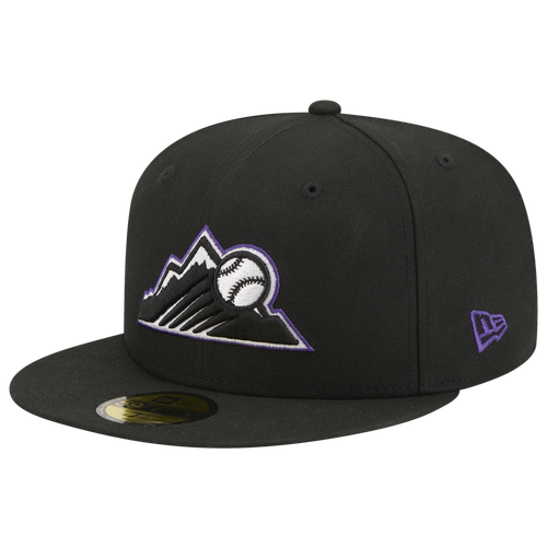 New Era Mens Braves 59FIFTY Cap - Black