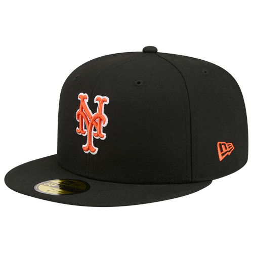 New Era Mets 59FIFTY Cap - New Era Black/Orange