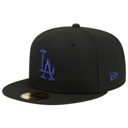 Men's - New Era Dodgers 59FIFTY Cap - Black/Blue