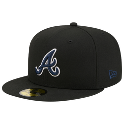 Men's - New Era Braves 59FIFTY Cap - Black/Navy