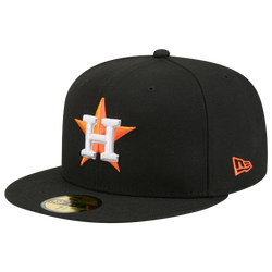 Men's - New Era Astros 59FIFTY Cap - Black/Orange