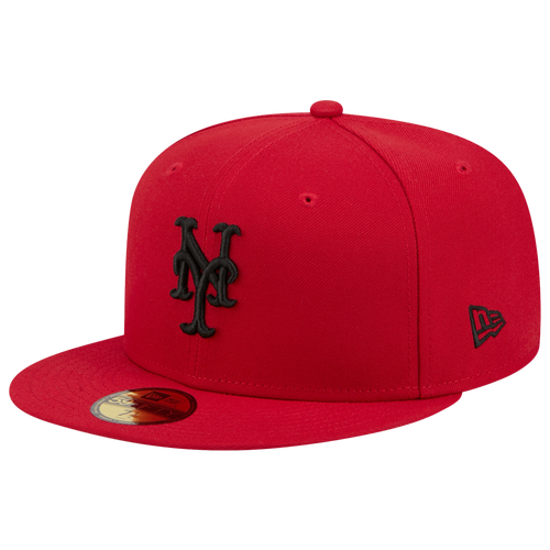 New Era Mets 59FIFTY Cap - New Era Scarlet/Black