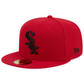 New Era White Sox 59FIFTY Cap - New Era Black/Scarlet