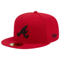 New Era Braves 59FIFTY Cap - New Era Scarlet/Black