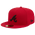 New Era Braves 59FIFTY Cap - Men's Scarlet/Black