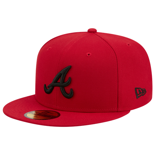 New Era Braves 59FIFTY Cap - New Era Scarlet/Black