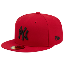 Men's - New Era Yankees 59FIFTY Cap - Scarlet/Black