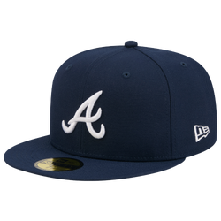 Men's - New Era Braves 59FIFTY Cap - Obsidian/White