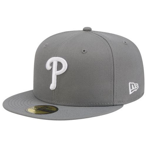 New Era Mens Braves 59FIFTY Cap - Grey