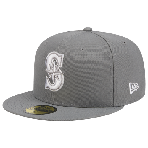 New Era Mens Braves 59FIFTY Cap - Grey