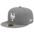 New Era Mets 59FIFTY Cap - New Era White/Steel Grey