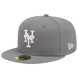Men's - New Era Mets 59FIFTY Cap - White/Steel Grey