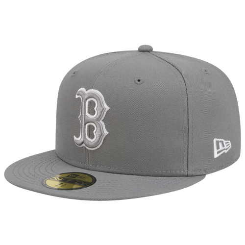 New Era Mens Color Basic 5950 Bosred Cap - Grey