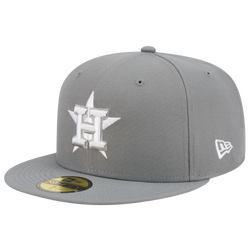 Men's - New Era Astros 59FIFTY Cap - Steel Grey/White
