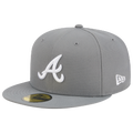 New Era Braves 59FIFTY Cap - New Era White/Steel Grey