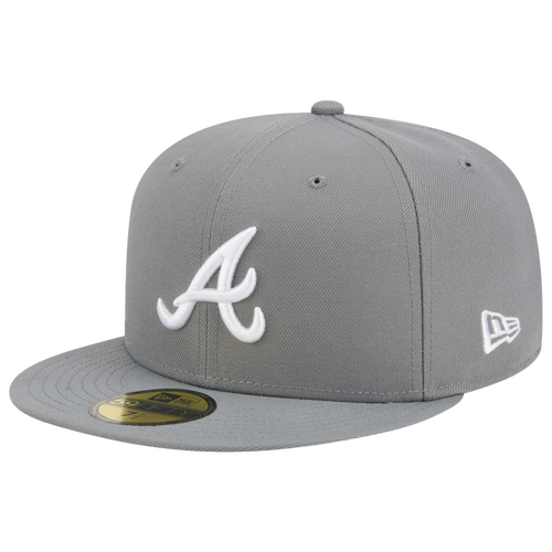 MENS - New Era Braves 59FIFTY Cap - White/Steel Grey