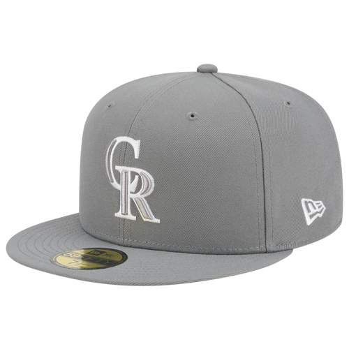 New Era Mens Braves 59FIFTY Cap - Grey