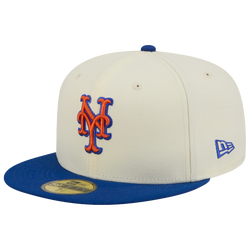 Men's - New Era Mets 59FIFTY Cap - Chalk White/Blue