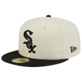New Era White Sox 59FIFTY Cap - New Era Chalk White/Black