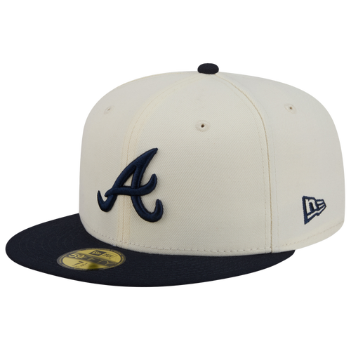 New Era Braves 59FIFTY Cap - New Era Chalk White