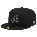New Era Braves 59FIFTY Cap - New Era White/Black