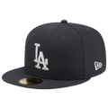 New Era Dodgers 59FIFTY Cap - New Era Anthracite/White